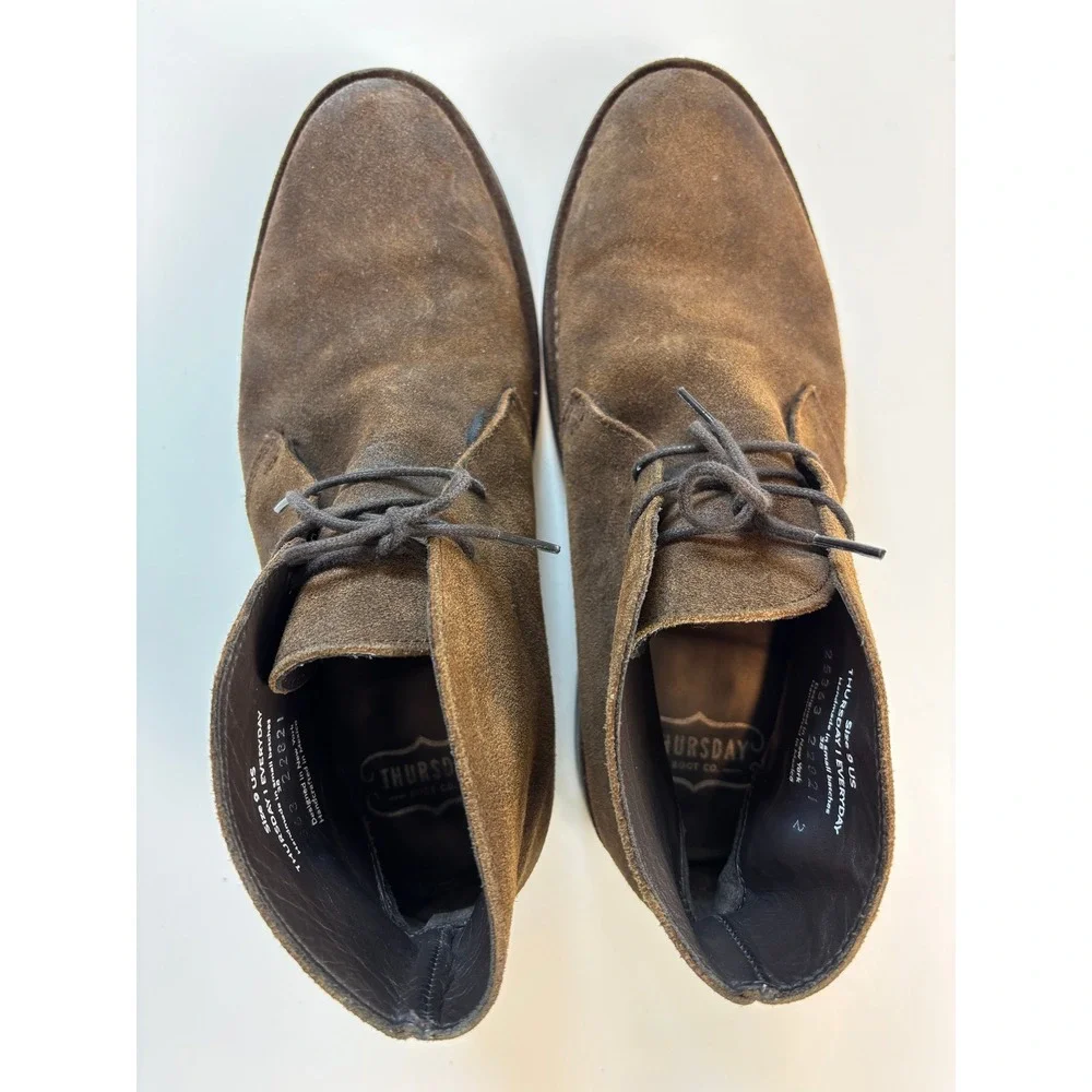Thursday Everyday Scout Brown WeatherSafe Suede Chukka Boots Men's 9